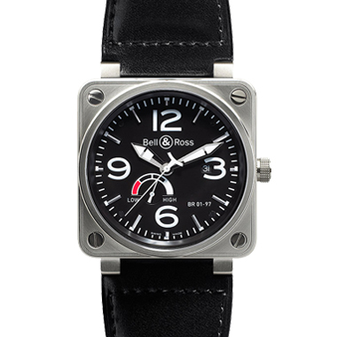 BR01-97 POWER RESERVE BLACK DIAL